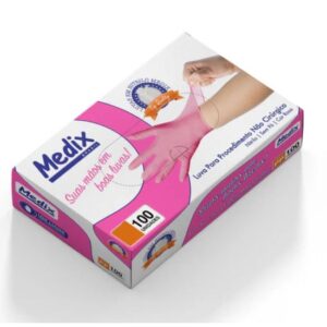 Luva para Procedimento - Sem pó Rosa